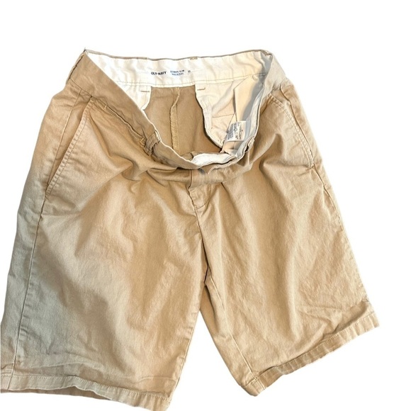 Old Navy , ultimate slim , flat front , tan , size 32 - Picture 2 of 3